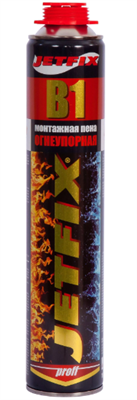 JETFIX B1 Пена монтажная профессиональная огнеупорная 750мл 10037 - фото 48708