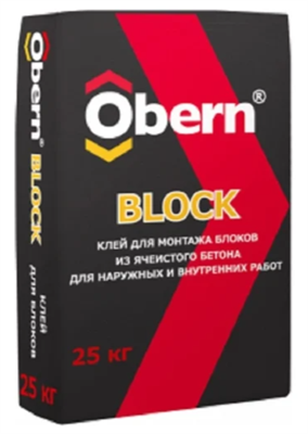 Obern Клей для блоков BLOCK 25 кг 18357 - фото 48970