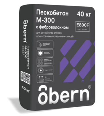 Obern Пескобетон М-300 с фиброй 40 кг 17838 - фото 49020