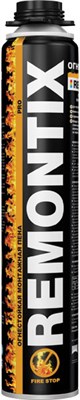 Пена монтажная REMONTIX PRO Fire Stop - огнестойкая, под пистолет, до 45л., 750мл. vbPORROnjTKuVnhVy4HKl3 - фото 49855