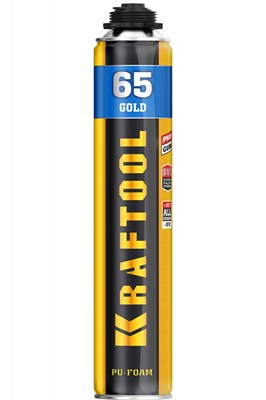 Пена монтажная KRAFTOOL Goldkraft GOLD PRO 65 профессиональная, пистолетная, всесезонная, 850мл 5w17upUmirim3BSs1R7oE1 - фото 49863
