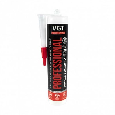 Клей акриловый монтажный универсальный VGT Professional, 0,35 кг, белый 444mMRm-gedd8xD6mhSbb1 - фото 50208