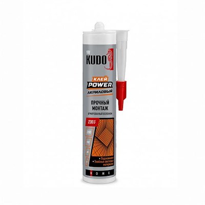 Клей монтажный Kudo Home Power, акриловый, армированный, 280 мл, белый Fqxii5bjjb6mnjxQO-m3y0 - фото 50688