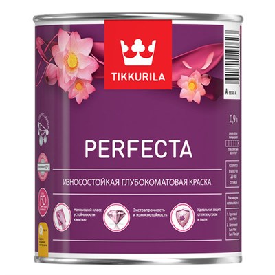 Краска интерьерная Tikkurila Perfecta база А глубокоматовая 0,9 л 5220036311 - фото 50988