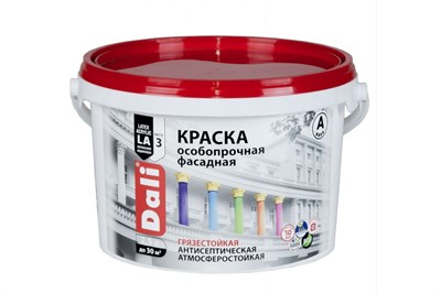 Фасадная особопрочная краска DALI База А 2,5 л 5220037401 - фото 51013