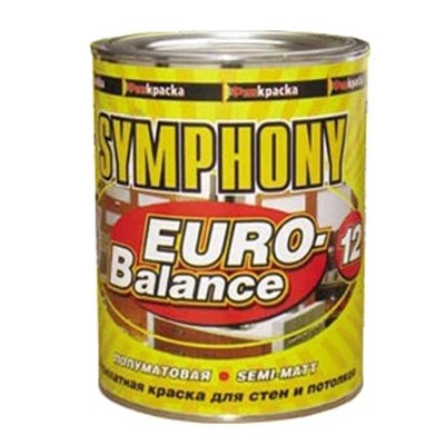 Краска акрилатная Symphony Euro-Balance 12 A полуматовая 0,9 л 5220037406 - фото 51017