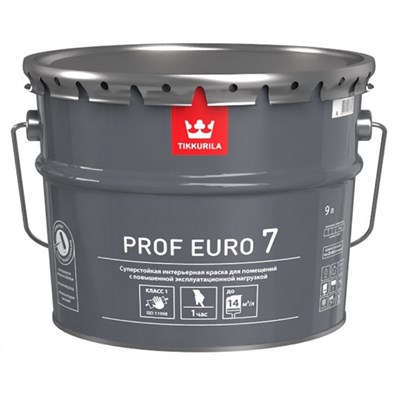 Краска интерьерная Tikkurila Prof Euro 7 база С матовая 9 л 5220036181 - фото 51019