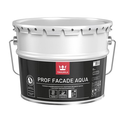 Краска фасадная Tikkurila Prof Facade Aqua глубокоматовая база MRC 9 л 5220036188 - фото 51029