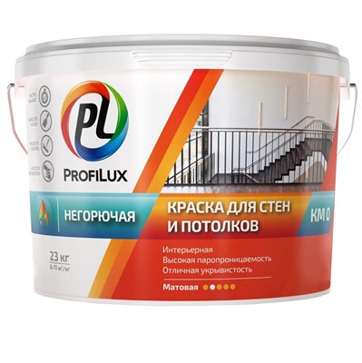 Краска для стен и потолков Profilux негорючая 23 кг 52200376688811 - фото 51105