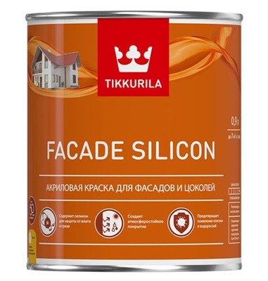 Краска фасадная Tikkurila Facade Silicon база VVA глубокоматовая 0,9 л 5220037636 - фото 51128