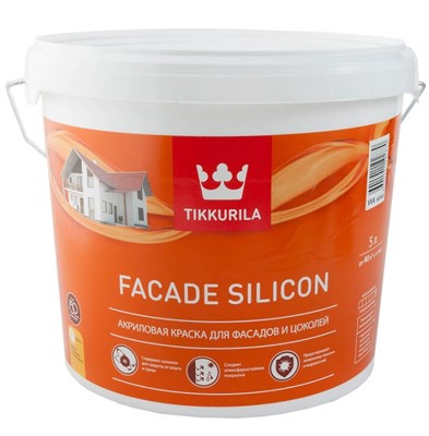 Краска фасадная Tikkurila Facade Silicon база С глубокоматовая 5 л 522003766884455266 - фото 51203