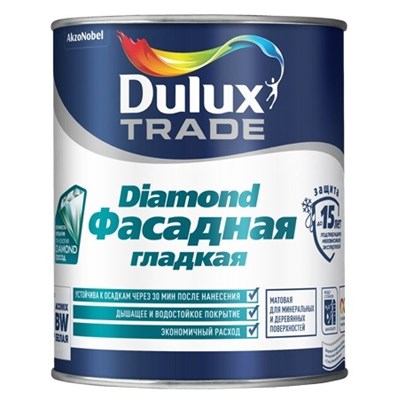 Краска фасадная Dulux база BW гладкая матовая 2,5 л 522003766884455167 - фото 51244