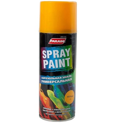 Краска аэрозольная Parade Spray Paint 25 желтая 400 мл FcFW0GUziMff4gE7GHcBP3 - фото 51296