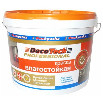 Краска влагостойкая DecoTech Professional база WA 3 л iCu-cEWMiWVBRzXYJxowp0 - фото 51303