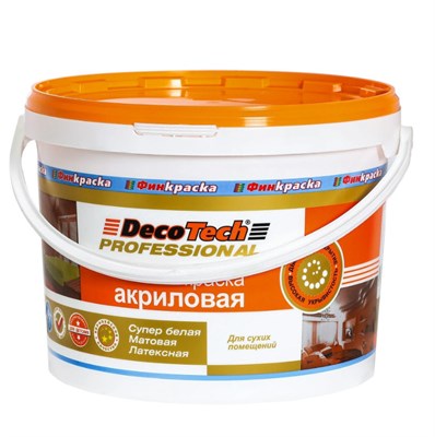 Краска акриловая DecoTech Professional база A 10 л 2VKUqKuNixwe007JyZoUd0 - фото 51337