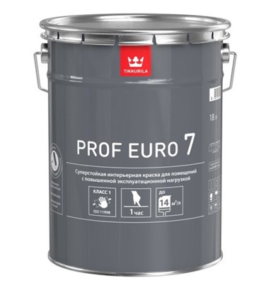 Краска интерьерная Tikkurila Prof Euro 7 база А матовая 18 л opC6TzVvjlgPGFQ3K2f7B2 - фото 51348