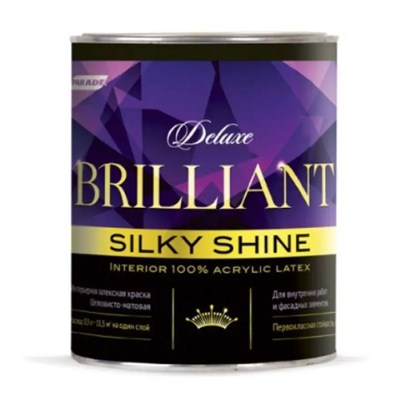 Краска интерьерная Parade Deluxe Brilliant silky shine База А 0,9 л 5qmdx4hRjIrgWjD86f6ru0 - фото 51376