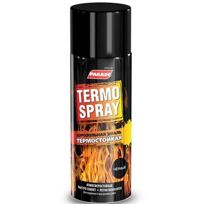 Краска аэрозольная Parade Termo Spray черная 400 мл oTy4GNgggPa4jO-W3UWru3 - фото 51414