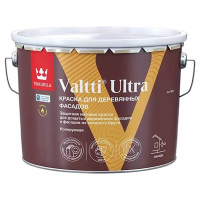 Краска для деревянных фасадов Tikkurila Valtti Ultra 700014130 матовая база A 9 л O0wbklkLg32v7WkaVzqbg1 - фото 51447