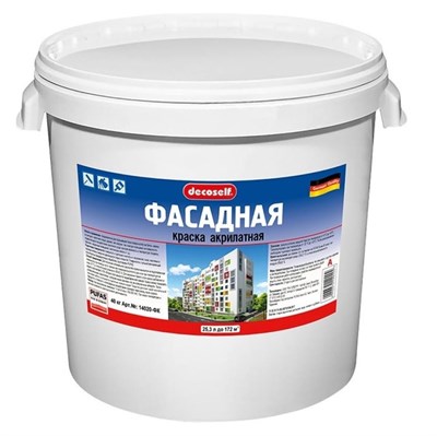 Краска фасадная Pufas Decoself ФК A морозостойкая белая 40 кг tcTpDzlZhGpgDv76ObtES1 - фото 51450