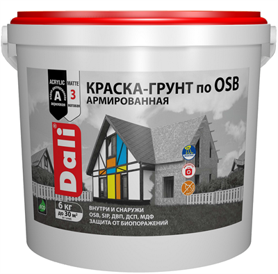 Краска-грунт по OSB Dali армированная база А 6 кг 5QrsB77lhOlBivgoDxwVH1 - фото 51483