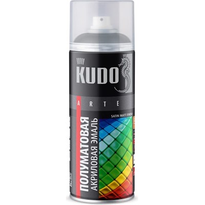Эмаль аэрозольная универсальная Kudo KU-0A9005 Satin Ral 9005 черная 520 мл 000016097 - фото 51513