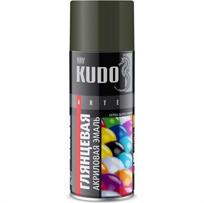 Эмаль аэрозольная универсальная Kudo KU-A6014 высокоглянцевая Ral 6014 хаки 520 мл 000016154 - фото 51516