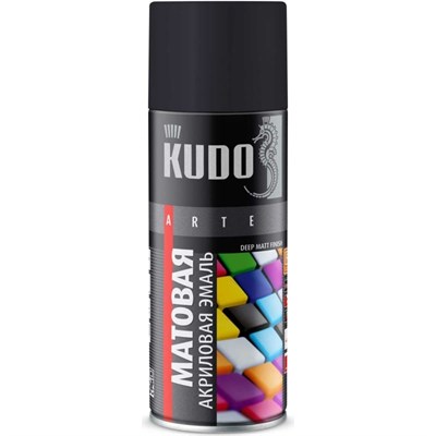 Эмаль аэрозольная универсальная Kudo KU-A9005M матовая Ral 9005 белая 520 мл 000016146 - фото 51527