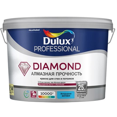 Краска для стен и потолков Dulux Diamond Matt матовая база BC 9 л 5njKsJnjgbx72Fkv1O-u52 - фото 51610
