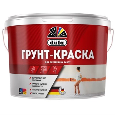 Краска грунтовочная водно-дисперсионная Dufa Грунт-краска 9 л DF5JUpxZgDCZC2lHttJkN3 - фото 51658