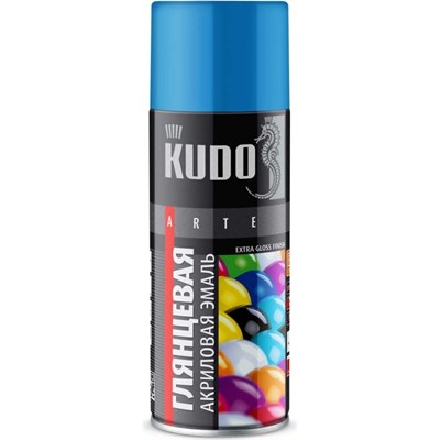 Эмаль аэрозольная универсальная Kudo KU-A5012 высокоглянцевая Ral 5012 голубая 520 мл 000016084 - фото 51664