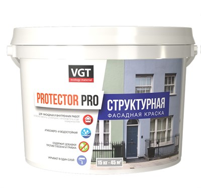 Краска фасадная структурная VGT Protektor Pro 10,3 л/15 кг ncNBhDhDi0OdW4Diiob090 - фото 51665