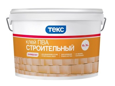 Клей ПВА ТЕКС строительный "Универсал", 10 кг 000021445 - фото 52195