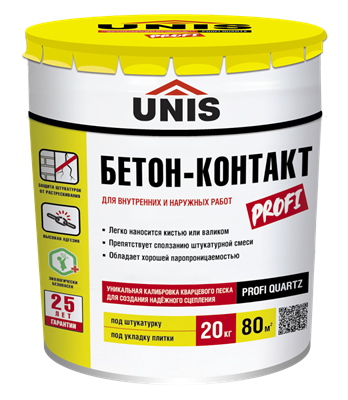Грунт Бетон Контакт Юнис PROFI, 20 кг 521291 - фото 52611