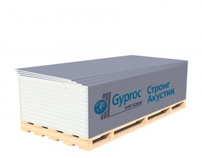 Гипсокартон акустический Gyproc Стронг Акустик 3000х1200х15 522001602 - фото 52790