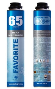 Монтажная пена FAVORITE PREMIUM 65 WINTER (t -18/+30C) 5220027583