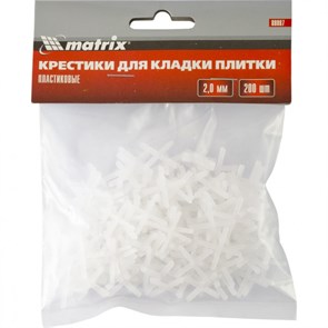 MX-88087 Крестики, 2 мм, для кладки плитки, упаковка 200 шт 88087 MATRIX lemufyDkiwOVf3pKaEYxy3