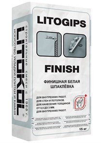 Литокол LITOGIPS FINISH финишная гипсовая шпаклевка 15кг X9gtF5ToiXSNuBqspo5ia2