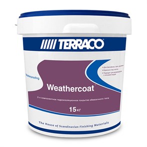 Двухкомпонентное цементное гидроизоляционное покрытие TERRACO Weathercoat Grey, 15 кг (комбо) 16SQCRR3hoOeKPwCoO-JN2