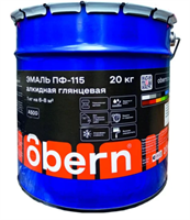 Obern Эмаль ПФ 115 черная 20 кг 16484